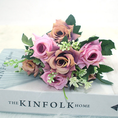 1 μπουκέτο καμέλια Τεχνητά λουλούδια παιώνιας τριαντάφυλλο Μετάξι ψεύτικα λουλούδια γάμου λουλούδια DIY Διακόσμηση για πάρτι στον κήπο του σπιτιού