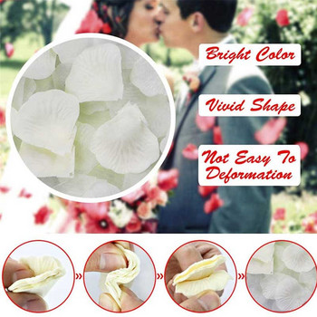 500/1000 τμχ Λευκά ροδοπέταλα Τεχνητό ρομαντικό λουλούδι μεταξωτό τριαντάφυλλο μπομπονιέρα πέταλο εκδήλωσης Διακόσμηση τραπεζιού προμήθειες Στολισμός γάμου
