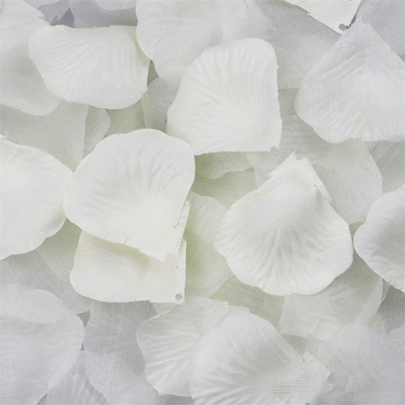 500/1000 tk valged roosi kroonlehed kunstlik romantiline siidist roosi lille kroonleht, soosimine, lauakaunistused, pulmakaunistused