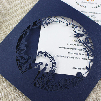 10*PCS Προσκλητήριο Γάμου Φάκελοι Δώρα Καλεσμένοι Hollow Δημιουργικό Μοτίβο κάρτας γενεθλίων Προσαρμοσμένες κάρτες Φάκελοι Διακόσμηση γάμου