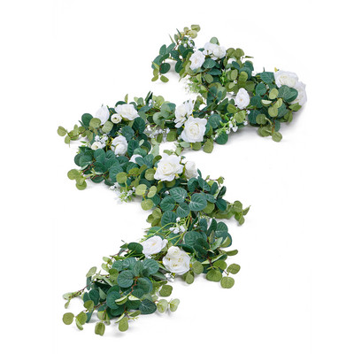 PARTY JOY kunstlilled vanik võltspojeng eukalüpti viinapuu rohelus, mis ripub pulmadeks Kodupeoks aia käsitöö kunstkaunistus