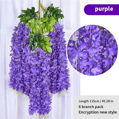 Kunstlill Wisteria Lill Rippuv Lilleoa Lill Pulmaaed Lillekunst Elutoa Kontorikaunistus Oendant