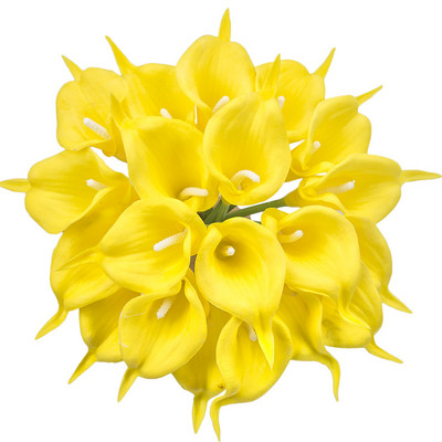 Kiire kohaletoimetamine 10 tk kunstlilled Real Touch Calla Lily lillekimp välitingimustes kodukaunistuseks peoks, võltslillede ninasegay