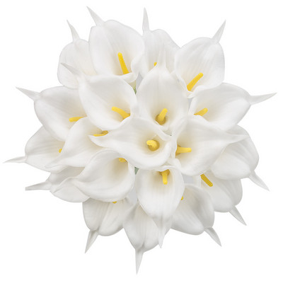 Kiire kohaletoimetamine 10 tk kunstlilled Real Touch Calla Lily lillekimp välitingimustes kodukaunistuseks peoks, võltslillede ninasegay