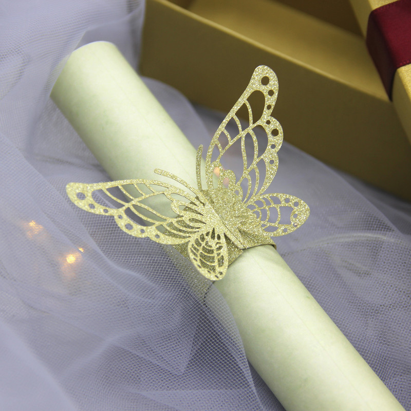 Prindi kohandatud kutsed Laser Cut šampanja Kuldse sädelega pulmakutsed Käsitsi valmistatud DIY pulmakaardid välise karbiga