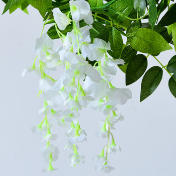 2M Fake Ivy Wisteria Flowers Τεχνητή Γιρλάντα αμπέλου για Διακοσμήσεις Κήπου Δωματίου Αψίδα γάμου Baby Shower Floral Decor