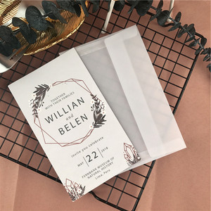 Jednostrani linijski uzorak Pozivnice za vjenčanje Personalizirane prilagođene pozivnice za svatove Casamento Party Supply