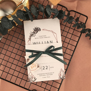 Jednostrani linijski uzorak Pozivnice za vjenčanje Personalizirane prilagođene pozivnice za svatove Casamento Party Supply