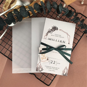 Jednostrani linijski uzorak Pozivnice za vjenčanje Personalizirane prilagođene pozivnice za svatove Casamento Party Supply