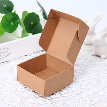 10 τμχ Κουτιά δώρου DIY Kraft DIY Μικρό κουτί σαπουνιού από χαρτί λευκό/καφέ/μαύρο κουτί από χαρτόνι Kraft Mini κοσμήματα Συσκευασία χαρτοκιβώτιο