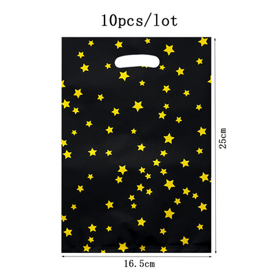 10 vnt spalvingo aukso aliuminio dovanų maišelis Little Stars saldainių užkandžių sausainių pakavimo krepšys gimtadienio vestuvių vakarėliui