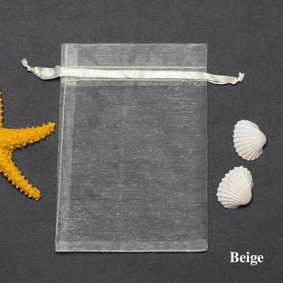 50 vnt. / partijos Baltos organzos raištelių maišeliai 7x9 cm papuošalų dovanų pakuotės maišeliai verpalų maišelis Kalėdų/vestuvių palinkėjimai ir dovanos 5Z