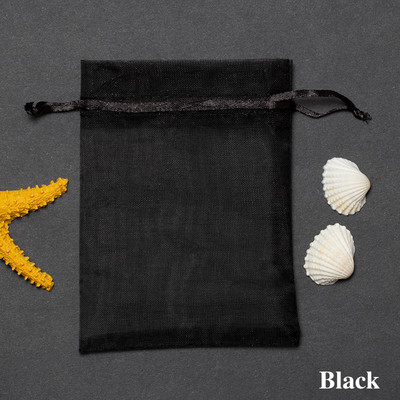 50 vnt. / partijos Baltos organzos raištelių maišeliai 7x9 cm papuošalų dovanų pakuotės maišeliai verpalų maišelis Kalėdų/vestuvių palinkėjimai ir dovanos 5Z