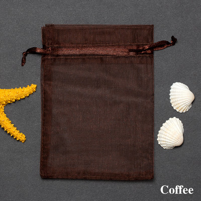 50 vnt. / partijos Baltos organzos raištelių maišeliai 7x9 cm papuošalų dovanų pakuotės maišeliai verpalų maišelis Kalėdų/vestuvių palinkėjimai ir dovanos 5Z