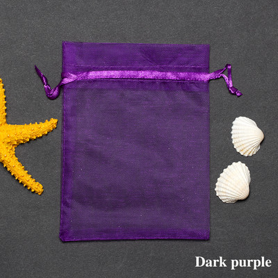 50 vnt. / partijos Baltos organzos raištelių maišeliai 7x9 cm papuošalų dovanų pakuotės maišeliai verpalų maišelis Kalėdų/vestuvių palinkėjimai ir dovanos 5Z