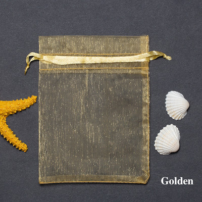 50 vnt. / partijos Baltos organzos raištelių maišeliai 7x9 cm papuošalų dovanų pakuotės maišeliai verpalų maišelis Kalėdų/vestuvių palinkėjimai ir dovanos 5Z