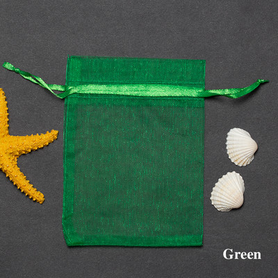 50 vnt. / partijos Baltos organzos raištelių maišeliai 7x9 cm papuošalų dovanų pakuotės maišeliai verpalų maišelis Kalėdų/vestuvių palinkėjimai ir dovanos 5Z