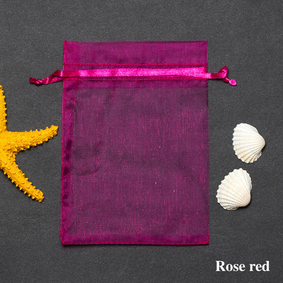 50 vnt. / partijos Baltos organzos raištelių maišeliai 7x9 cm papuošalų dovanų pakuotės maišeliai verpalų maišelis Kalėdų/vestuvių palinkėjimai ir dovanos 5Z