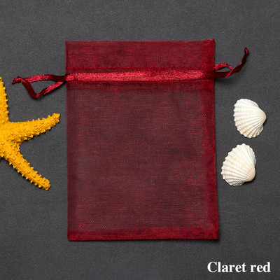 50 vnt. / partijos Baltos organzos raištelių maišeliai 7x9 cm papuošalų dovanų pakuotės maišeliai verpalų maišelis Kalėdų/vestuvių palinkėjimai ir dovanos 5Z