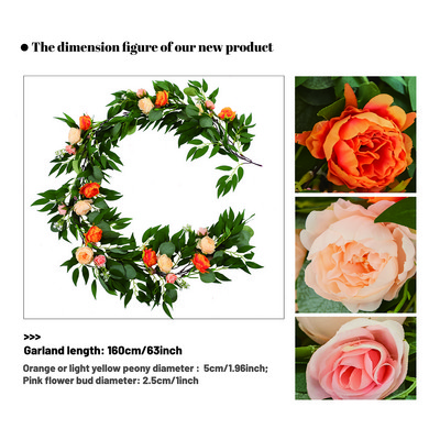 PEO RÕÕM Eukalüpti paju lehed viinapuud kunstlilled roosipärja pulmakaare jaoks Rohelus Taust Ukseavad Lauakaunistus