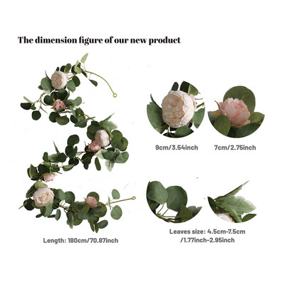 PARTY JOY Kunstlillede vanik võltsroosi viinapuu Kunstlilled rippuvad roosipuu luuderohi rippuvad korvid Pulmakaare aed