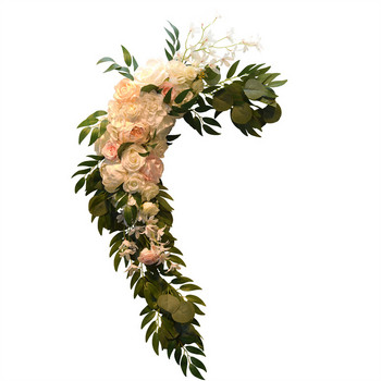 2 τμχ Προσαρμογή τεχνητού λουλουδιού γάμου με σκηνικό πολυτελούς διακόσμησης πάρτι γενεθλίων Διαρρύθμιση παραθύρου τοίχου Σκηνή φόντου