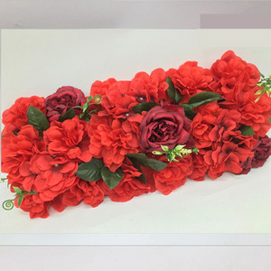 1 ΤΕΜ. Τεχνητό τριαντάφυλλο λουλούδι σε σειρά Διακόσμηση Σκηνής Γάμου Προσομοίωση φόντου Μετάξι Fake Flowers DIY Holiday Party Εμφάνιση ξενοδοχείου