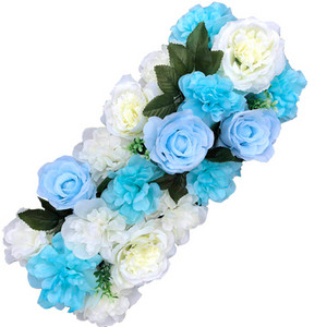 1 ΤΕΜ. Τεχνητό τριαντάφυλλο λουλούδι σε σειρά Διακόσμηση Σκηνής Γάμου Προσομοίωση φόντου Μετάξι Fake Flowers DIY Holiday Party Εμφάνιση ξενοδοχείου