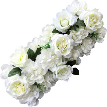 1 ΤΕΜ. Τεχνητό τριαντάφυλλο λουλούδι σε σειρά Διακόσμηση Σκηνής Γάμου Προσομοίωση φόντου Μετάξι Fake Flowers DIY Holiday Party Εμφάνιση ξενοδοχείου