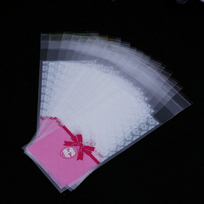 100tk/partii Mini plastikküpsise pakend 5x10cm koogipakendite kotid opp isekleepuvad kotid kingikott kommikott huulepulga pakend