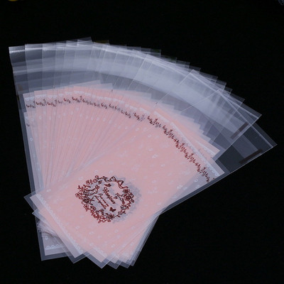 100tk/partii Mini plastikküpsise pakend 5x10cm koogipakendite kotid opp isekleepuvad kotid kingikott kommikott huulepulga pakend
