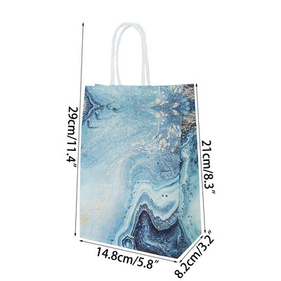 21 cm kaasaskantavad paberkotid tänupüha pulma sünnipäevakülaliste tänamiskingituste pakkimiskott Navidadi jõulukingikott