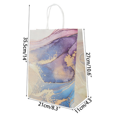 21 cm kaasaskantavad paberkotid tänupüha pulma sünnipäevakülaliste tänamiskingituste pakkimiskott Navidadi jõulukingikott