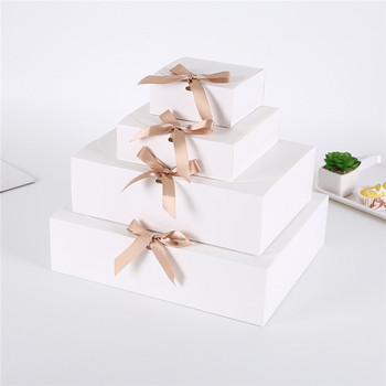 Stobag 2τμχ Λευκό/ροζ Κουτί δώρου Γάμος Μπομπονιέρες γενεθλίων Αποθήκευση ρούχων Χειροποίητα μπισκότα Συσκευασία Υποστήριξη Προσαρμογή