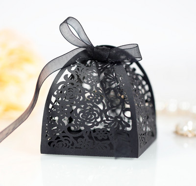 50 tk Punase kullaga roosa roosi pulmakommikarp laseriga lõigatud õõnsad sõbrapäeva kinkekarbid pakend hulgimüük beebipeo teenete jaoks