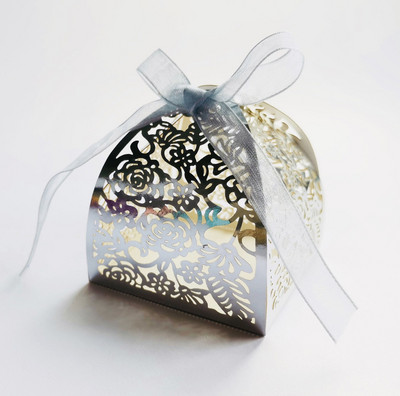 50 tk Punase kullaga roosa roosi pulmakommikarp laseriga lõigatud õõnsad sõbrapäeva kinkekarbid pakend hulgimüük beebipeo teenete jaoks