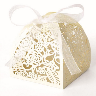 50 tk Punase kullaga roosa roosi pulmakommikarp laseriga lõigatud õõnsad sõbrapäeva kinkekarbid pakend hulgimüük beebipeo teenete jaoks