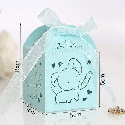 10/20/30 tk Baby Shower kinkekarp poisile või tüdrukule šokolaadikarp lindiga Sugu paljastavad roosad sinised Oh Baby maiustused kingitused külalistele