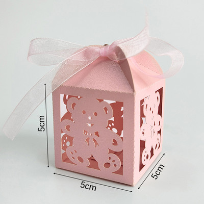 10/20/30 tk Baby Shower kinkekarp poisile või tüdrukule šokolaadikarp lindiga Sugu paljastavad roosad sinised Oh Baby maiustused kingitused külalistele