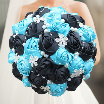 1 τμχ/ παρτίδα Τεχνητές ανθοδέσμες γάμου Χειροποίητα λουλούδια στρας Bridesmaid Crystal Bridal Wedding Bouquet de mariage