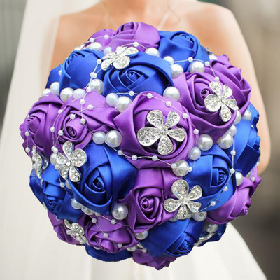 1 τμχ/ παρτίδα Τεχνητές ανθοδέσμες γάμου Χειροποίητα λουλούδια στρας Bridesmaid Crystal Bridal Wedding Bouquet de mariage