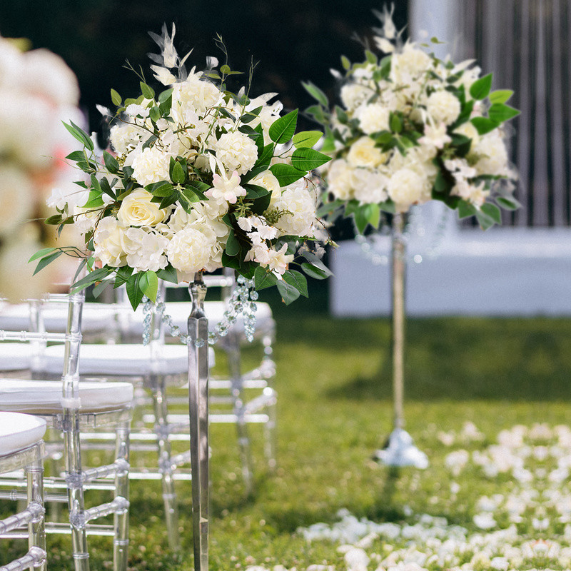 40 cm kunstlillede palli kaunistus pulmapeo kaunistus lava tausta seinakaunistus Teejuhis lilledega kaunistus