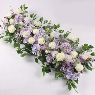 Pribor za zidne aranžmane od cvijeća za vjenčanje Svileni božuri Ruža Umjetni cvjetni niz Dekor Bračna željezna lučna pozadina