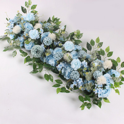 Pribor za zidne aranžmane od cvijeća za vjenčanje Svileni božuri Ruža Umjetni cvjetni niz Dekor Bračna željezna lučna pozadina