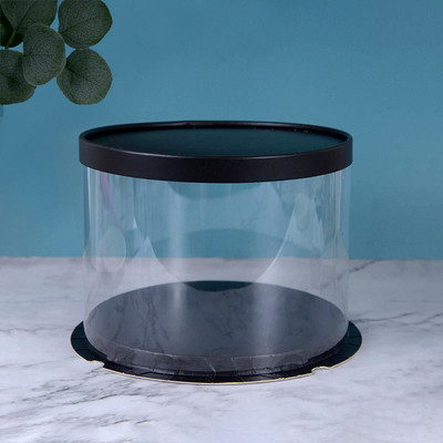 18/22 cm skaidrios gimtadienio tortų dėžutės PET permatomos dovanų rožių meškos pakuotės dėžutė kūdikių vakarėliui vestuvių vakarėliui Kalėdų dėžutė