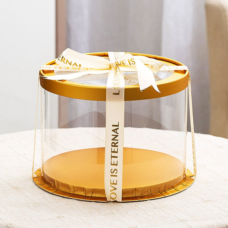 18/22 cm skaidrios gimtadienio tortų dėžutės PET permatomos dovanų rožių meškos pakuotės dėžutė kūdikių vakarėliui vestuvių vakarėliui Kalėdų dėžutė
