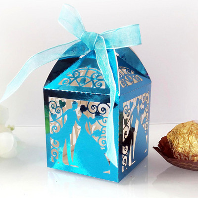 25τμχ Κουτί δώρου Γάμος Νύφη Νυμφίο Μπουτίκ για Μπομπονιέρες Επισκεπτών Συσκευασία Δώρα για την Ημέρα του Αγίου Βαλεντίνου Κουτιά συσκευασίας Χονδρική