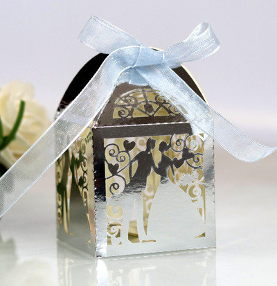 25τμχ Κουτί δώρου Γάμος Νύφη Νυμφίο Μπουτίκ για Μπομπονιέρες Επισκεπτών Συσκευασία Δώρα για την Ημέρα του Αγίου Βαλεντίνου Κουτιά συσκευασίας Χονδρική