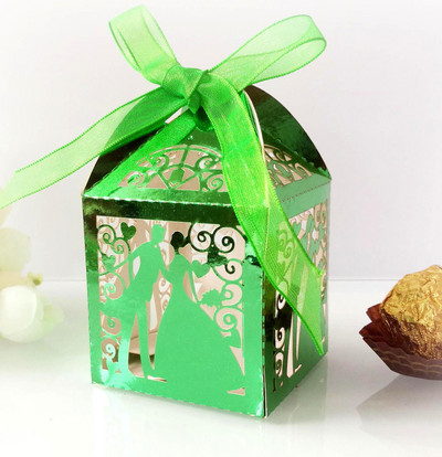 25τμχ Κουτί δώρου Γάμος Νύφη Νυμφίο Μπουτίκ για Μπομπονιέρες Επισκεπτών Συσκευασία Δώρα για την Ημέρα του Αγίου Βαλεντίνου Κουτιά συσκευασίας Χονδρική