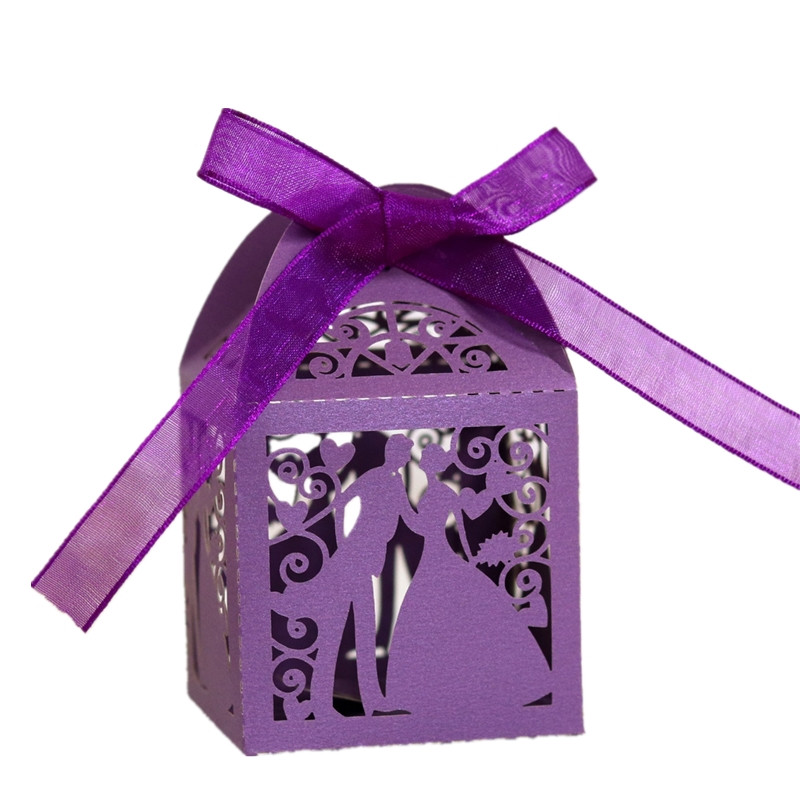 25τμχ Κουτί δώρου Γάμος Νύφη Νυμφίο Μπουτίκ για Μπομπονιέρες Επισκεπτών Συσκευασία Δώρα για την Ημέρα του Αγίου Βαλεντίνου Κουτιά συσκευασίας Χονδρική